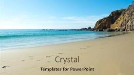  Presentation with laguna beach - Cool new PPT layouts with wide-scenic-panorama-of-gently backdrop and a mint green colored foreground