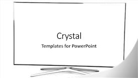  Presentation with wide - Colorful PPT theme enhanced with wide screen - monitor isolated on white backdrop and a  colored foreground