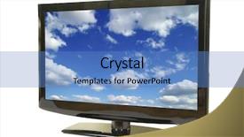  Presentation with television - Audience pleasing theme consisting of wide screen - television backdrop and a teal colored foreground