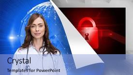  Presentation with happy image - Theme with white plate with decorated border background and a light gray colored foreground