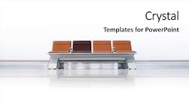  Presentation with clean - Slides with wide shot of airport seats background and a white colored foreground