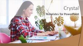  Presentation with wide - PPT theme consisting of wide-shot-of-concentrated-madam background and a white colored foreground