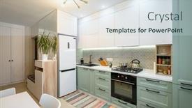  Presentation with well - Slide set with wide-shot-of-cozy-well background and a sky blue colored foreground