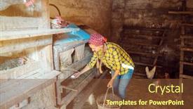  Presentation with wide - PPT layouts consisting of wide-shot-of-famer-woman background and a tawny brown colored foreground