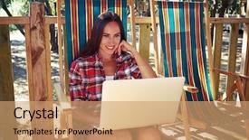  Presentation with wide - Beautiful theme featuring wide shot of the pretty backdrop and a  colored foreground