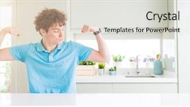  Presentation with wide - Cool new presentation theme with wide shot of young handsome backdrop and a light gray colored foreground