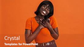  Presentation with wide - Presentation consisting of wide-smiling-happy-young-african background and a crimson colored foreground