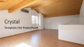  Presentation with wooden floor and gold frame - Amazing presentation theme having wide step - large attic with wooden floors backdrop and a  colored foreground