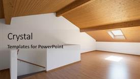  Presentation with perfect - Colorful PPT theme enhanced with wide step - large attic with wooden floors backdrop and a  colored foreground