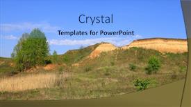  Presentation with cliff - Presentation theme with wide-view-landscape background and a light blue colored foreground