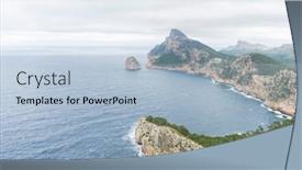  Presentation with aerial view of cape town - PPT theme consisting of wide-view-of-cape-formentor background and a light blue colored foreground