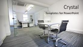  Presentation with wide - Presentation having wide view of office interior background and a light gray colored foreground