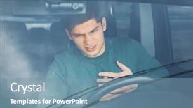  Presentation with heart attack - Colorful PPT theme enhanced with widescreen health - heart attack concept young man backdrop and a seafoam green colored foreground