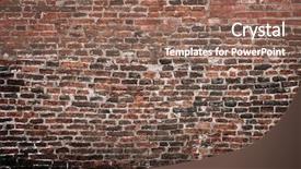  Presentation with vintage interior brick wall - Slide deck with widescreen tiles - aged brick wall background and a coral colored foreground