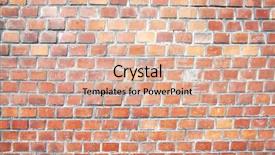  Presentation with tiles - Cool new PPT theme with widescreen tiles - brick wall 6 backdrop and a coral colored foreground