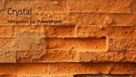  Presentation with brick wall - Cool new slides with widescreen tiles - close-up brick wall background backdrop and a red colored foreground