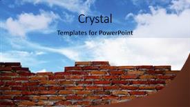  Presentation with brick - Beautiful presentation theme featuring farmhouses on the of mount in nepal backdrop and a gray colored foreground