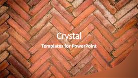  Presentation with vintage interior brick wall - Cool new PPT theme with widescreen tiles - red brick wall backdrop and a coral colored foreground