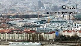  Presentation with danube - Slides featuring wien-seen-from-danube-tower background and a light gray colored foreground