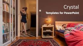  Presentation with wife - PPT theme enhanced with wife-abandons-her-husband background and a tawny brown colored foreground