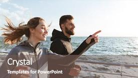  Presentation with corruption in sports - Amazing slide set having wife action - happy young sports couple jogging backdrop and a  colored foreground