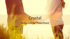  Presentation with outdoors - Theme with wife action - young couple in love outdoors background and a yellow colored foreground