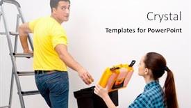  Presentation with wife - Slide deck featuring wife-and-husband-family-doing background and a pink colored foreground