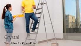  Presentation with wife - Slides enhanced with wife-and-husband-family-doing background and a light gray colored foreground