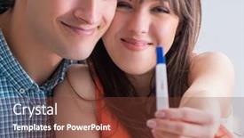  Presentation with pregnancy - Cool new slide deck with wife-and-husband-looking backdrop and a tawny brown colored foreground