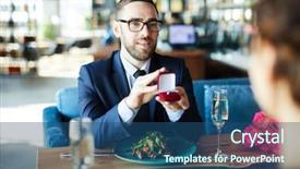  Presentation with elegant - Colorful PPT layouts enhanced with wife during lunch in restaurant backdrop and a ocean colored foreground