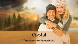  Presentation with country fair - PPT layouts featuring wife embracing husband against country background and a gold colored foreground