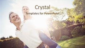  Presentation with wife - Colorful theme enhanced with wife in the garden backdrop and a cream colored foreground