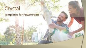  Presentation with goat farm - Amazing slides having wife tending to their goat backdrop and a cream colored foreground