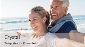  Presentation with bright future - Presentation with wife thinking about their future background and a soft green colored foreground