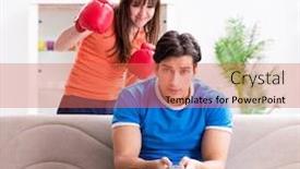  Presentation with wife - Colorful presentation enhanced with wife-unhappy-that-husband backdrop and a coral colored foreground