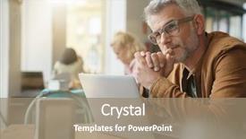  Presentation with college coffee shop - Cool new slide deck with hotspot wifi - man in trendy coffee shop backdrop and a coral colored foreground