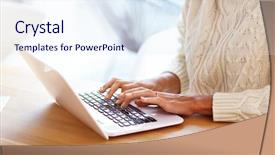  Presentation with autumn - Audience pleasing presentation consisting of wifi house - adult woman wearing warm sweater backdrop and a sky blue colored foreground