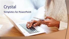  Presentation with world war one trenches - Presentation enhanced with wifi house - adult woman wearing warm sweater background and a sky blue colored foreground