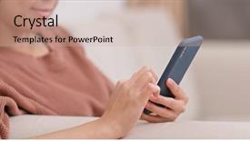  Presentation with mobile use - PPT theme with wifi house - use of mobile phone background and a soft green colored foreground