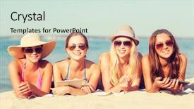  Presentation with women travel mexico us - Presentation theme with wifi protected - summer vacation travel technology background and a soft green colored foreground