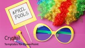  Presentation with rainbow - PPT theme with wig on color background april background and a coral colored foreground