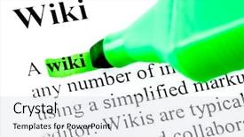  Presentation with definition - Cool new PPT theme with wikis - definition of word wiki marked backdrop and a light gray colored foreground