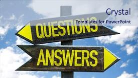  Presentation with questions answers - Audience pleasing presentation consisting of wikis - questions answers signpost with sky backdrop and a lemonade colored foreground