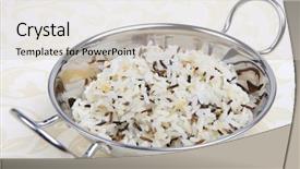  Presentation with rice grain - Colorful slide deck enhanced with wild and long-grain rices backdrop and a  colored foreground