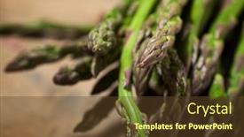  Presentation with dark vintage wood table texture - Colorful PPT layouts enhanced with wild-asparagus-on-a-wood backdrop and a tawny brown colored foreground