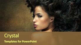  Presentation with motion - Colorful presentation theme enhanced with wild beautiful black hair woman backdrop and a tawny brown colored foreground