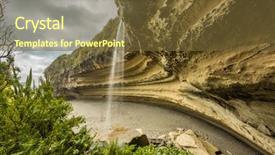  Presentation with coastal - Colorful PPT theme enhanced with wild coastal cliffs backdrop and a tawny brown colored foreground