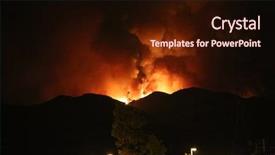  Presentation with wild fire - PPT theme consisting of wild fire california wild fire background and a wine colored foreground