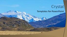  Presentation with chile patagonia - Beautiful slide set featuring wild-guanaco-lama-guanicoe backdrop and a light blue colored foreground