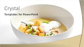  Presentation with milk dairy cheese yogurt sour - Theme enhanced with wild-mushroom-cream-soup background and a white colored foreground